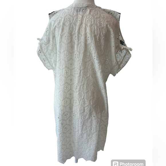 Anthropologie Hemant & Nandita Aditya White Embroidered Dress Size M - Picture 6 of 16